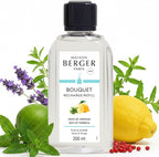 Maison Berger Zest of Verbena Fragrance Refill – 200 mL / 6.76 fl oz Oil for Reed and Ceramic Diffusers Citrus and Verbena Scent with Lime, Mint, and White Musk – Uplifting and Fresh Energy for Home