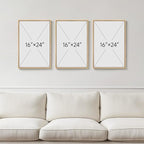 Framed Green Botanical Wall Art for Living Room, 3 Piece Neutral Minimalist Watercolor Leaf Canvas Painting Prints, Modern Farmhouse Boho Sage Green Plant Artwork for Bedroom Kitchen Wall Decor