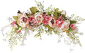 DULRLLY Artificial Peony Flower Swag, 30 in Wedding Arch Flowers, Faux Floral Swag for Lintel, Over The Door Decorative Swag, Rustic Artificial Floral Swag for Home Decor (1)