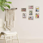 Lyeasw Rustic 4x6 Picture Frame Set of 12, Multi Woodgrain Farmhouse Photo Frames for Wall or Tabletop, Beige