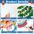 Christian Christmas Bulletin Board Decorations Set - Religious Classroom Decor - God Made Me Unique Snowflake Snowman Cutouts for Xmas, Winter Holiday School Wall Decor