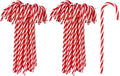 100 Pcs Christmas Candy Canes 5.9 inch Plastic Christmas Tree Hanging Ornaments Twisted Red White Crutch Candy Canes for Xmas Home Indoor Outdoor Party Decoration (C)