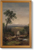 VIYYIEA Vintage Large Framed Wall Art for Living Room, Landscape Canvas Prints Home Decor, Oil Painting Picture, Bedroom Wall Decor Gifts for Friends or Family -【White Mountain Scenery】-(24L x 16W)