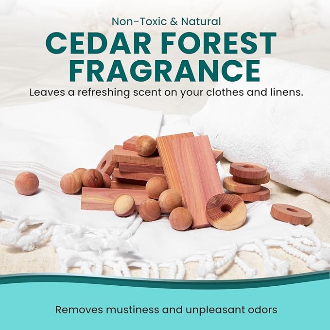 120 Variety Pack - Lavender and Cedar for Closets - Alternative for Clothes Storage - Closet Protection Scent Bags - Natural Freshner Hanger Rings - Scented Air Freshener for Closets