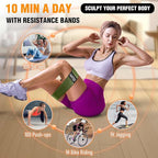 Fabric Resistance Bands for Working Out - Exercise Bands for Women and Men, Booty Bands for Legs and Glute, Yoga, Pilates, Rehab, Fitness and Home Workout