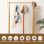 ZEDODIER Tie Hanger for Closet, Rotatable Tie Organizer for Men with 8 Hooks, Heavy Duty Space Saving Tie Rack for Ties and Belts, Silver