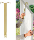 Haute Decor Adapt Adjustable Wreath Hanger, Top & Length Adjustable (Textured Gold)