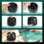 Smokeless Ashtray 2 in 1 Air Purifier Ashtray Smoke Removing Ash Tray Portable Smokeless Ashtrays USB Rechargeable Electric Ashtrays Indoor for Car Home and Office (Green)