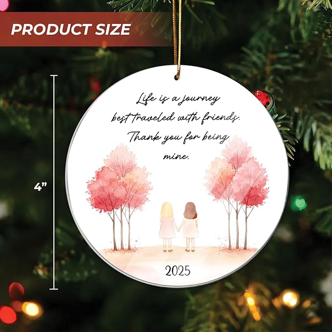 Friendship Ornament 2025, for Women, Birthday Gift for Best Friend, Friend Ornaments for Women, Gift for Friends, Friend Ornament