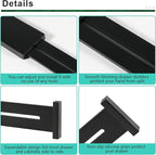 4 Pack Bamboo Drawer Dividers 2.6" High, Adjustable Length from 12 Inch to 17 Inch, Expandable Kitchen Drawer Organizer Separators for Clothes, Kitchen, Bedroom, Dresser, Office (Black)