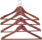 Household Essentials 26140 CedarFresh Red Cedar Wood Clothes Hangers with Fixed Bar and Swivel Hook - Set of 4