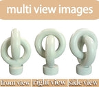 12" Modern Abstract Ring Decorative Sculpture, Knot Sculptures,Home Decor,Coffee Table Statues,Dining Living Room Desk Decor,Light Gray