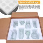 Brajttt Clear Flower Vase Set, Glass Bud Vase in Bulk Set of 8,Artistic and Cultural Flavor Mini Vases for Home Office Decor, Bedroom, Office, Living Room Decorations,Wedding