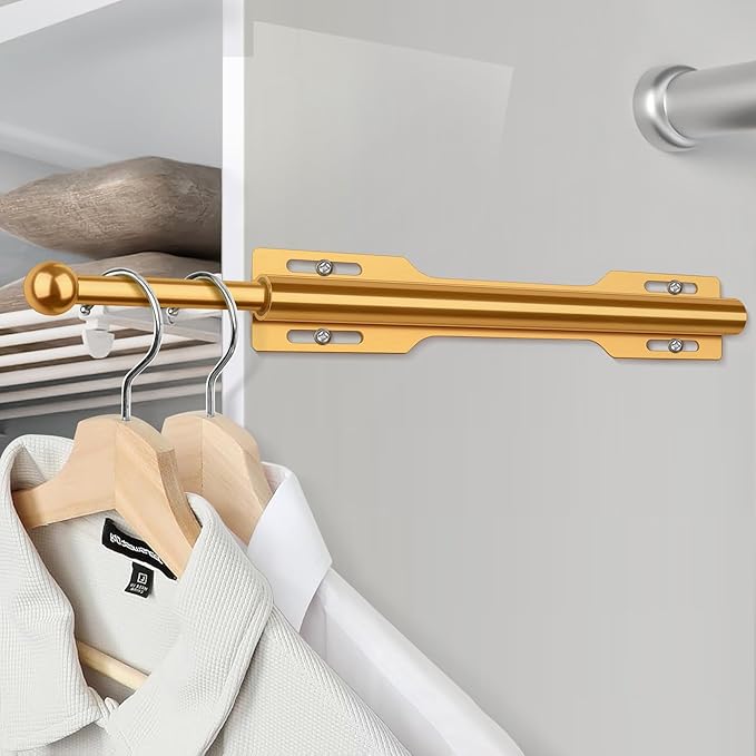 FIRJOY 12" Valet Rod for Closet Pull Out (1 Pack, Orange)