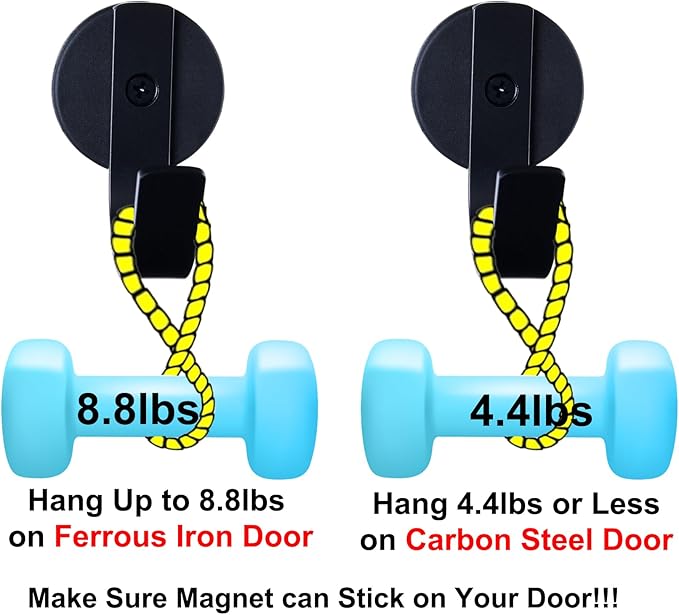Magnetic Wreath Hanger for Metal Doors Only, Not for Wood Glass Doors, Front Door Wreath Hook Holder, Pack of 2