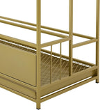 Umbrella Holder Entryway, Umbrella Stand Rack 26.8*12.6*27.6in Metal Square Umbrella Rack Organizer Removable Drip Tray Open Design Hollow-Out Design Drip Tray Handle Raised Feet