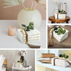 Mini Decorative Coffee Table Books, 4" D x 5" W x 3" H – Set of 3 Faux Books for Decoration, Living Room, Entryway, Bookshelf, Inspirational Christian Gifts