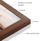 24x30 Picture Frame 3 Pack - Brown Poster Frame Display Pictures 18x24 with Mat or 24 x 30 Without Mat for Wall Hanging Horizontal and Vertical