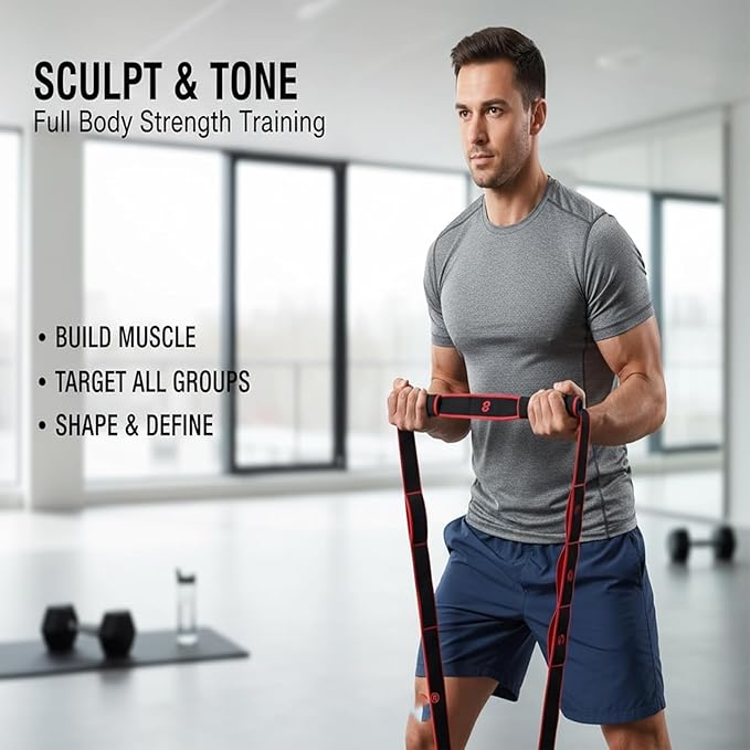 Fitness Resistance Bands with Handles, Fitness Resistance Band for Stretching and Yoga