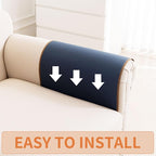 HAOMAIJIA Anti Slip Sofa Armrest Organizer Arm Chair Bedside Caddy Storage Organizer For Recliner Couch With 6 Pockets For Cell Phone Tv Remote Control (Navy Blue, 31.89 inches × 18.5 inches)