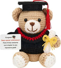 Crochet Graduation Bear 2026, Handmade Knitted Teddy Bear with Cap, Graduation Gifts 2026 for Him Her, Emotional Support Crochet Animal for College High School Graduate Student Daughter Son Friend