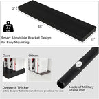 Venusmiles Floating Shelves for Wall, 48" W x 12" D x 2" H, 2 Pack of Long Wall Mounted Engineered Wood Shelves with Invisible Brackets for Living Room, Bedroom, Bathroom, Kitchen Decor, Black