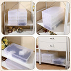 Sintuff 8 Pack Large Boot Storage Boxes with Lids for Tall Boots 20.5" x 11.8" x 4.5" Stackable Clear Plastic Shoe Organizer Container Space-saving Shoe Storage Box for Sneakers and High Heels