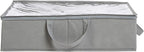 Amazon Basics Under Bed Storage Bags for Clothes, Blankets and Linens, Foldable Fabric Containers with Clear Window and Handles, 30.2" x 20" x 5.7", Gray, 2-Pack