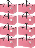 Extra Large Moving Bags with Zipper - Heavy Duty Tote for Packing Clothes, Durable Storage Bin Organizer, Multipack Set
