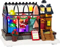 LED Lighted Christmas Village Greenhouse - 6.1" Christmas Village House Decoration, Xmas Collectible Buildings for Holiday Decor for Home, Ballroom Disply and Desktop