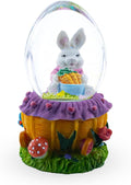 Bunny and Carrots Basket Water Globe