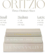 ORITZIO Yellow Faux Books Set of 9 - Hidden Storage Decorative Fake Books for Coffee Table, Home Staging, Interior Design & Fashion Accents & Beach House Accessories