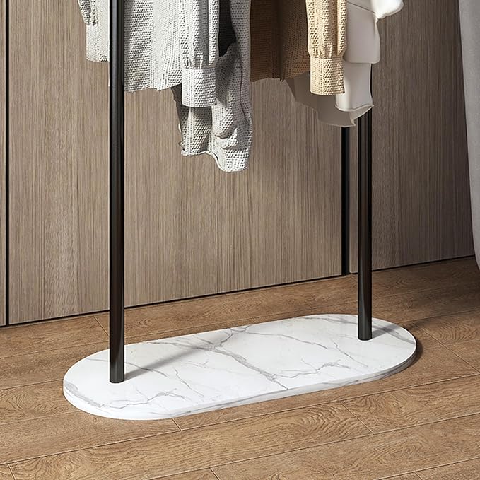 Freestanding Clothing Rack with Marble Base,Modern Black Arch Garment Rack for Small Spaces,Sturdy Metal Coat Rack,Clothes Racks for Hanging Clothes in Bedroom,Closet,Entryway,Boutique Display
