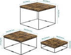 ELITEROO Buffet Risers, 3 Pack Wooden Risers Display Stands, Square Food Risers for Buffet Table, Tiered Dessert Display Stands, Food Stands for Display Party, Rustic Brown, 9"x10"x11"