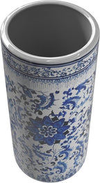 Red Lantern 18" Umbrella Stand - Blue and White Floral