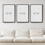 Large Framed Neutral Abstract Wall Art for Living Room, 3 Piece Black and Beige Modern Canvas Prints Paintings Artwork for Walls, Minimalist Abstract Pictures for Hallway, Office Wall Decor 24x36 In