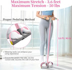 Pedal Resistance Bands with Handles, Durable 6-Tubes Multifunction Pedal Resistance Band, Natural Rubber Foot Pedal Resistance Bands, Fitness Resistance Bands for Abdomen, Waist, Arm, Leg