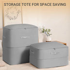 1 PCS XL Ultra Space Saving Self Compression Organizer space saver bags Space Saving bags for storage clothes, blankets, Comforters, Bedding Sets (Gray, 21.3 x 23.6 x 16.5 inches)