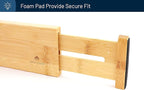 RoyalHouse Adjustable Bamboo Drawer Dividers Organizers, Expandable Drawer Separators for your Kitchen, Bedroom, Bathroom, Dresser, Office, and More (8 pieces)