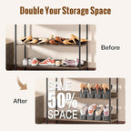 Neprock Shoe Slots Organizer for Closet, Shoe Storage Organizer Shoe Slots Organizer, Shoe Rack Organizer Space Saver Organizador De Zapatos for Closet Organization(36 Pack)(Grey)