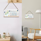 Motivational Inspirational Gift for Women Butterfly Decor Wood Hanging Sign, Wood Home Office Decor Sign Wall Plaque, Wall Art for Bedroom Wall Shelf Living Room, Everyday Is A New Beginning -21