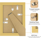 5x7 Picture Frame 3 Pack - Gold Poster Frame Display Pictures 4x6 with Mat or 5 x 7 Without Mat for Wall Hanging Horizontal and Vertical