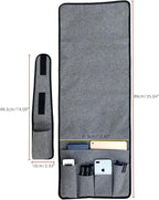 Wanty Sofa Armrest Organizer Couch Arm Chair Caddy Sofa Cover Storage Holder for Remote Control Magazine Book Smart Phone Tablet Drinks and Water Bottle (Gray)