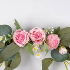 Artificial Peony Swag, 15.7inch Pink Flowers Swag Floral Swag Arrangements Decorative Wedding Arch Flowers for Wedding Arch Front Door Wall Decor