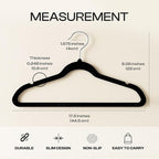Utopia Home Velvet Hangers 30 Pack – Luxury Non-Slip Slim Pant & Coat Hangers, Strong Space-Saving Clothes Hangers with Pants Bar and 360° Swivel Hook – Black