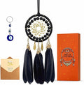 Handmade Small Dream Catcher Black for Car Rear View Mirror Accessories, Jiyamony Hanging Ornaments Car Mirror Hanging Accessories Ornament Decor
