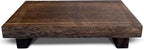 Wood Riser Rustic - Rectangular Pedestal Stand - Brown, 9 x 6 x 1.5 Inch