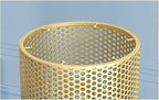 Umbrella Stands Hollowed-out Metal Umbrella Holder with Hooks,Umbrella Rack Modern Round Outdoor Hallway Entryway Umbrella Stand Rack (Color : Gold, Size : 50cm)