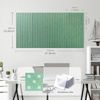 Large Cork Board for Office, 8 Pack Felt Wall Tiles with Slat Wall Paneling and Safe Removable Adhesive Tabs, Felt Bulletin Board Pin Board Cork Boards for Walls - Jade Green