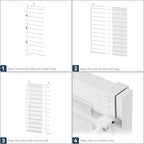 Whitmor 36 Pair Over The Door Shoe Organizer, 12 Tier Hanging Shoe Organizer, Heavy Duty Metal & Mesh Shoe Holder, Hanging Shoe Rack for Closet Organizer & Storage, 69"L x 21.7"W x 7.5"H, Matt White